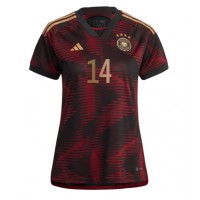 Tyskland Jamal Musiala #14 Bortatröja Kvinnor VM 2022 Korta ärmar